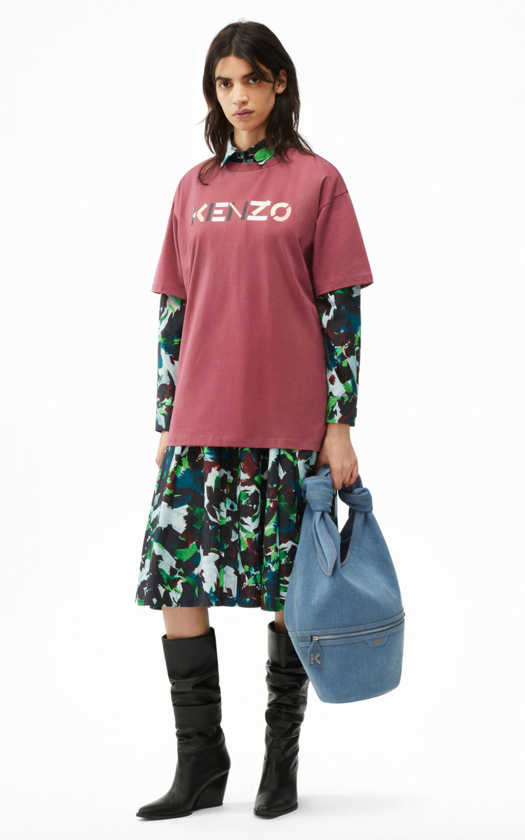 Kenzo Logo oversized μπλουζακια γυναικεια μαυρα | GR705915